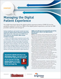 Managing the Digital Patient Experience