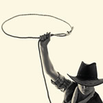 female cowboy with lasso