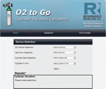 O2 To Go! Cylinder Duration Online Calculator